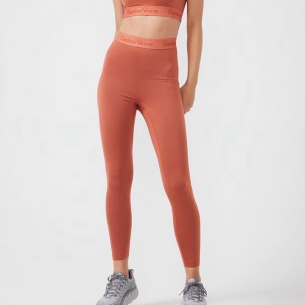 NWT Outdoor Voices Smooth 7/8 Leggings Russet Small